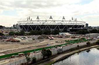 Olympic Stadium with view of river July 30 2010